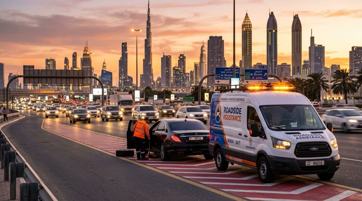 Stranded with a Flat Tyre on Sheikh Zayed Road (SZR)? Safe Protocol & Fast Recovery