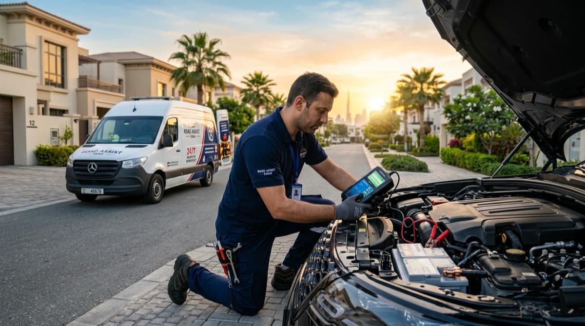 On-Site Car Battery Testing & Replacement in Dubai