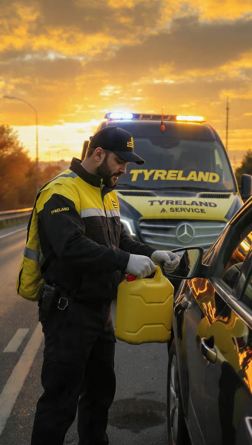 Emergency fuel delivery service Dubai - Tyre Land