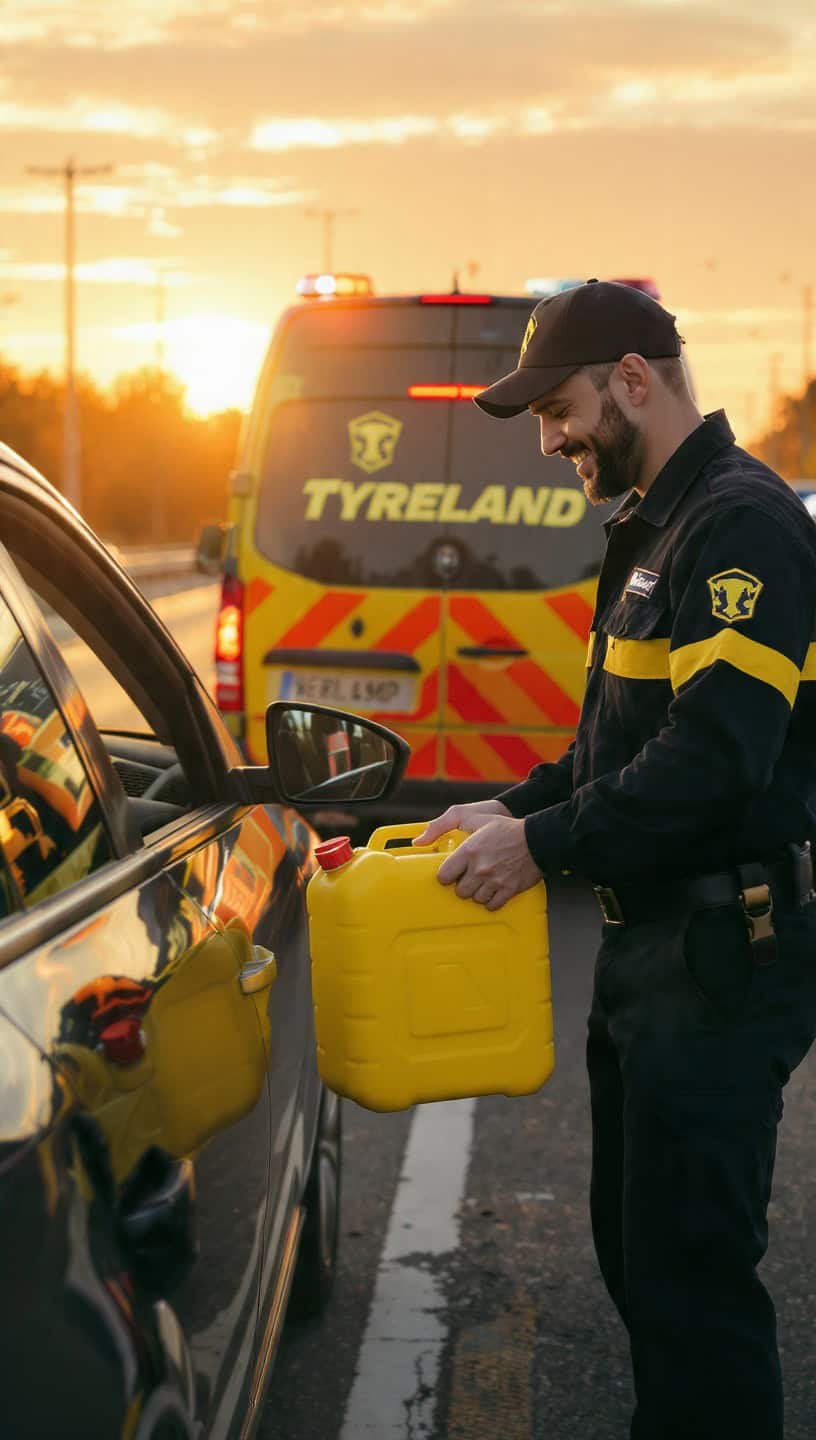 Emergency fuel delivery service Dubai - Tyre Land