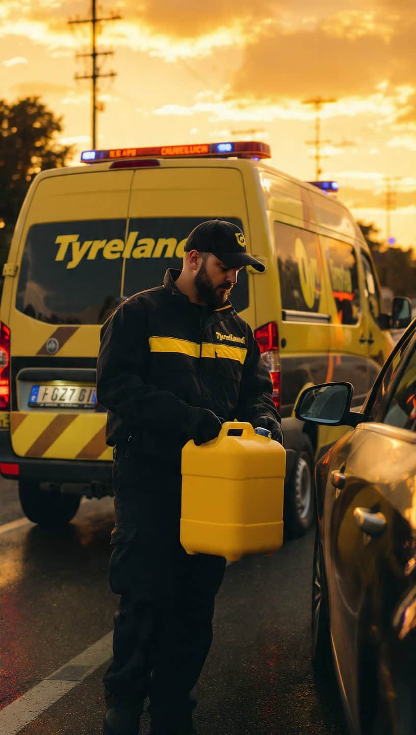 Emergency fuel delivery service Dubai - Tyre Land